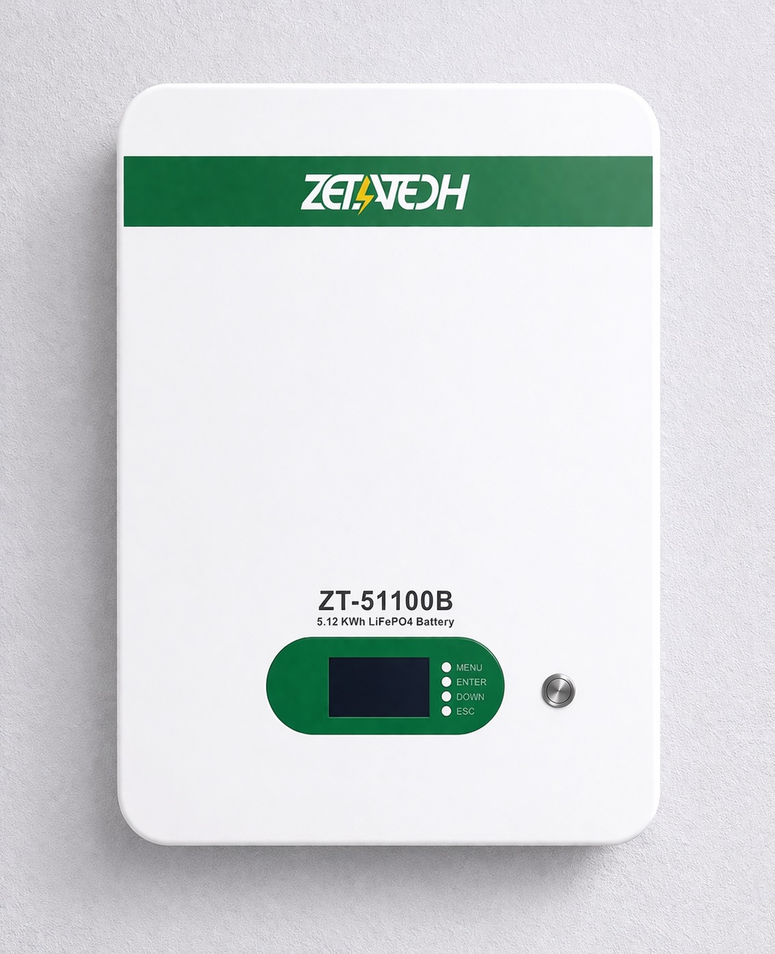 5.12kWh ZETAVOLT ZT-51100J Wall Lithium Battery (48V 100Ah LiFePO₄)