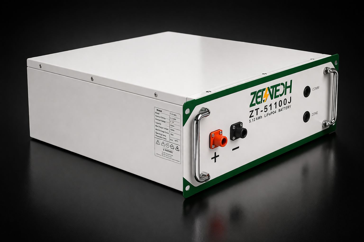 5.12kWh ZETAVOLT ZT-51100J 5.12kWh Rack Lithium Battery