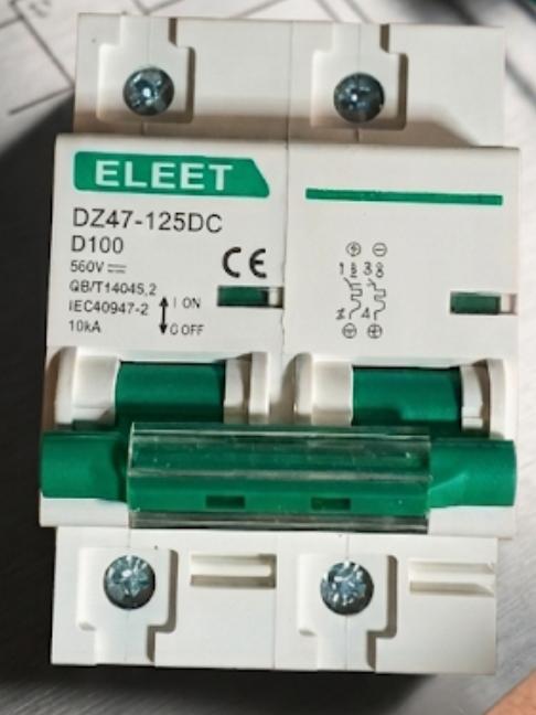 ELEET 125A DC Breaker (Solar Protection Switch)