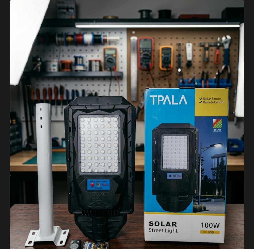 TPALA 100W Solar Street Light (All-in-One LED – Outdoor)