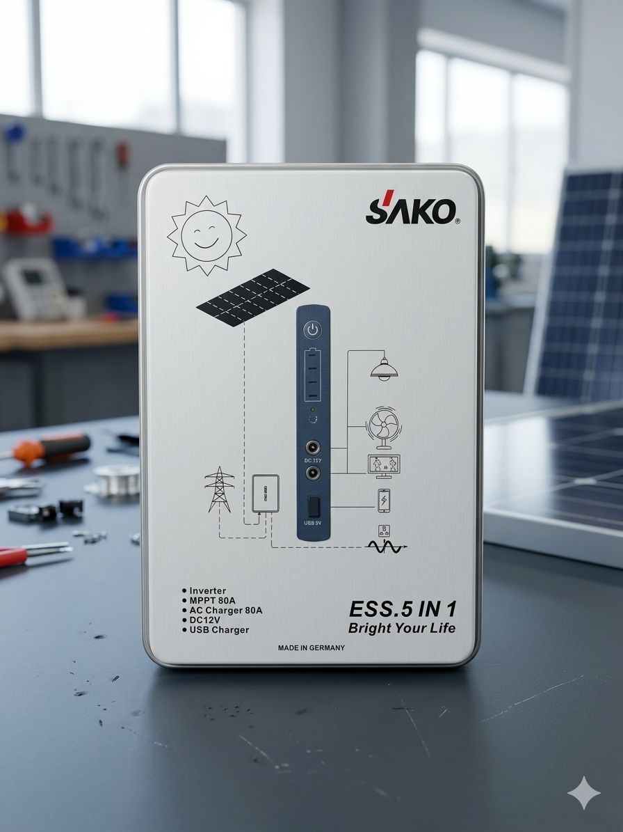 SAKO ESS 5-in-1 portable energy storage / solar backup power unit
