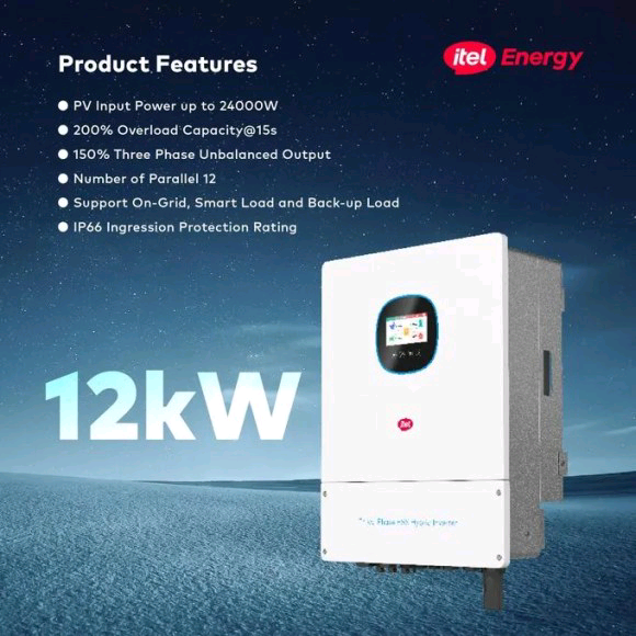 itel 12kw 48v 3phase (WIFI) hybrid Inverter