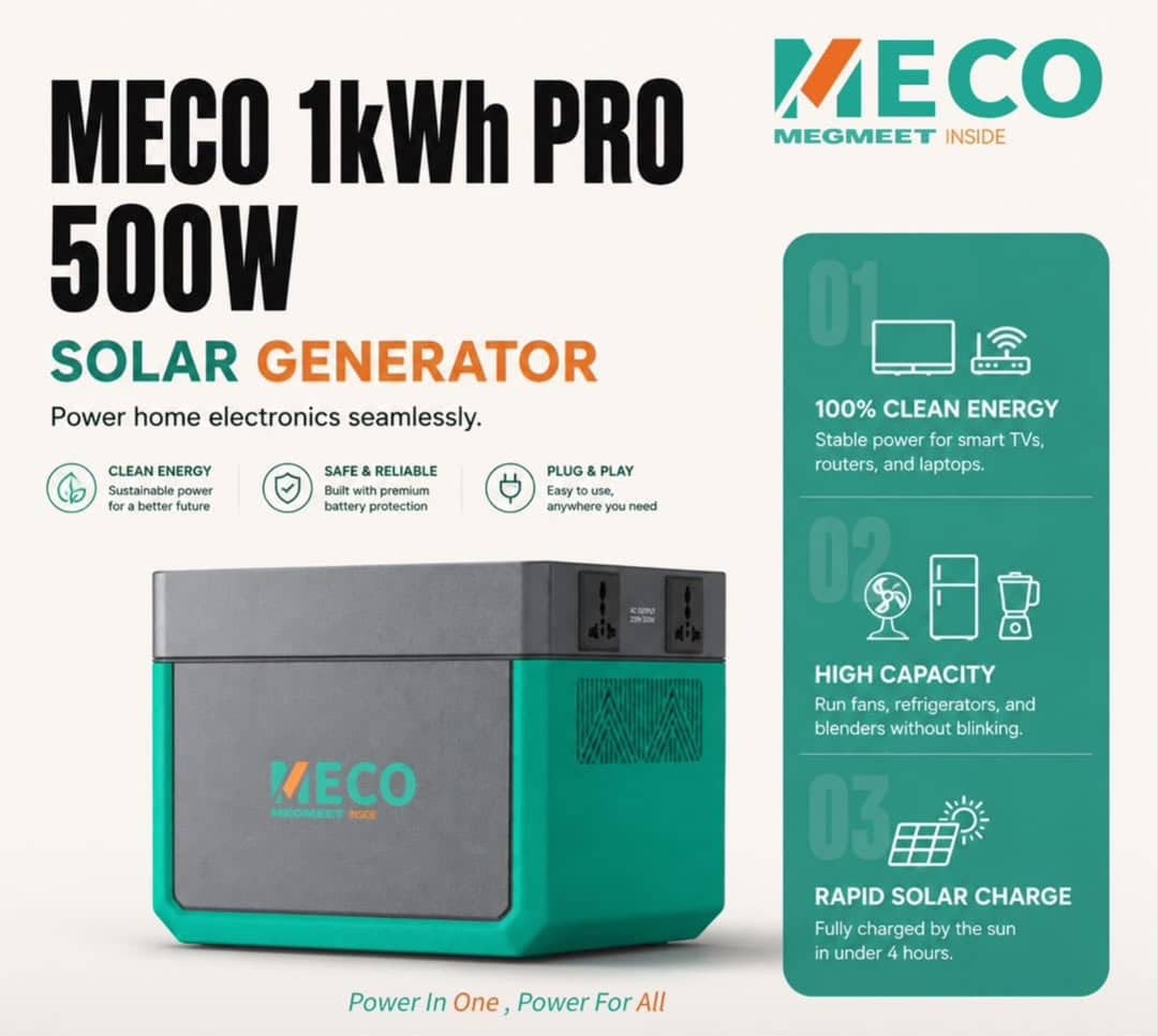 Meco 1kWh Pro (500W) Solar Generator