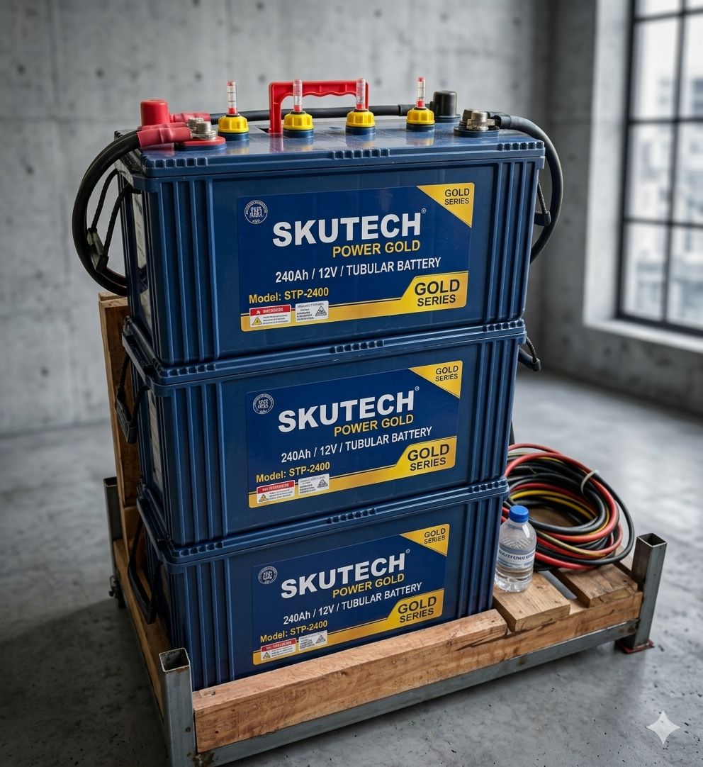 Skutech 240ahs Tubular Battery 