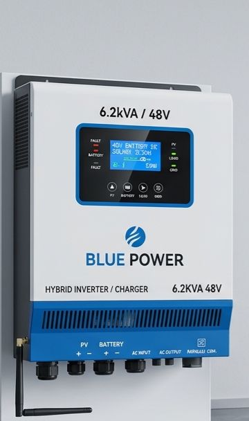 Blue power 6.2kva/48v( parallel connection) hybrid inverter 