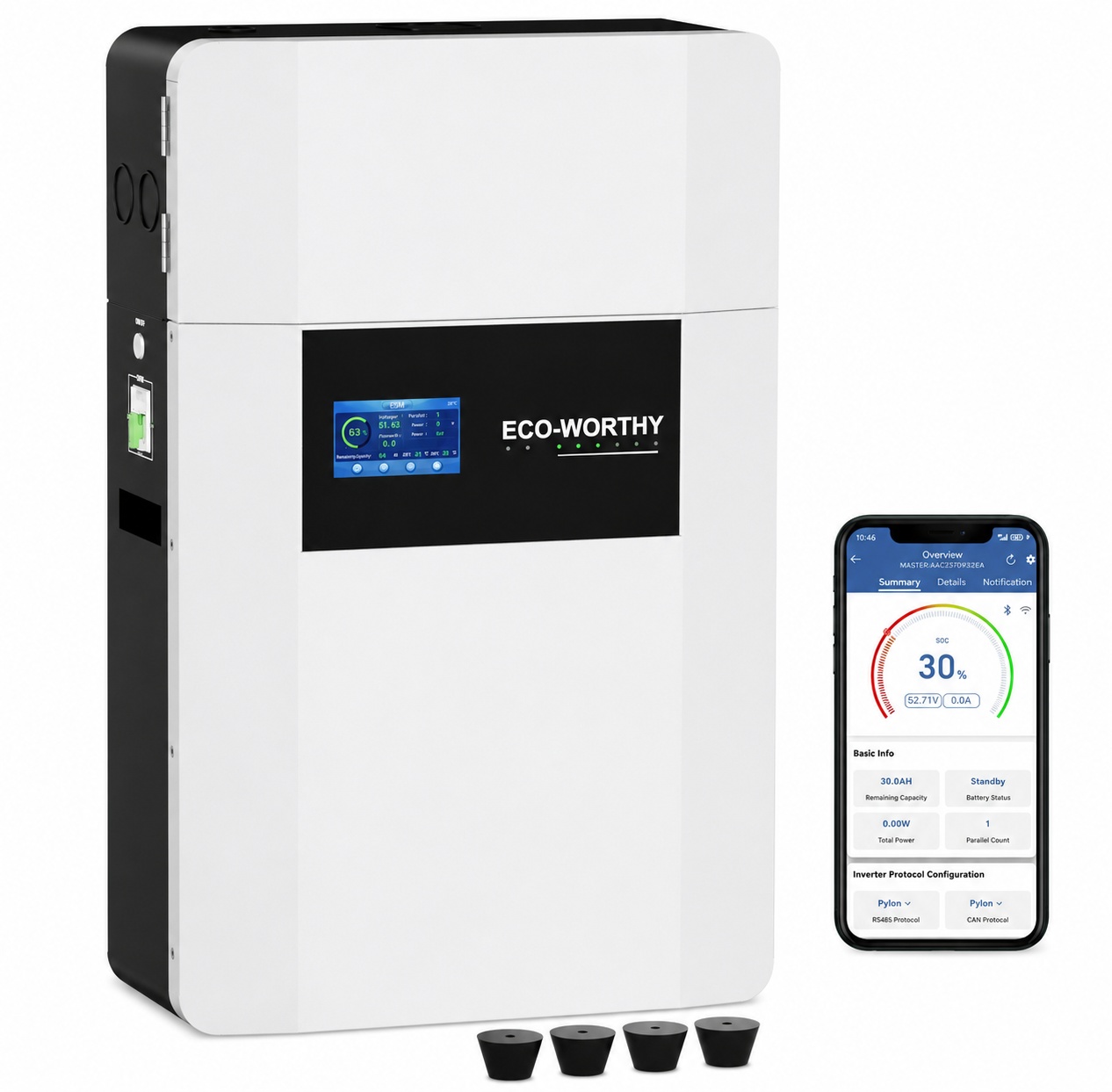 Eco-Worthy 7.5KWH/25.6V Lithium Battery