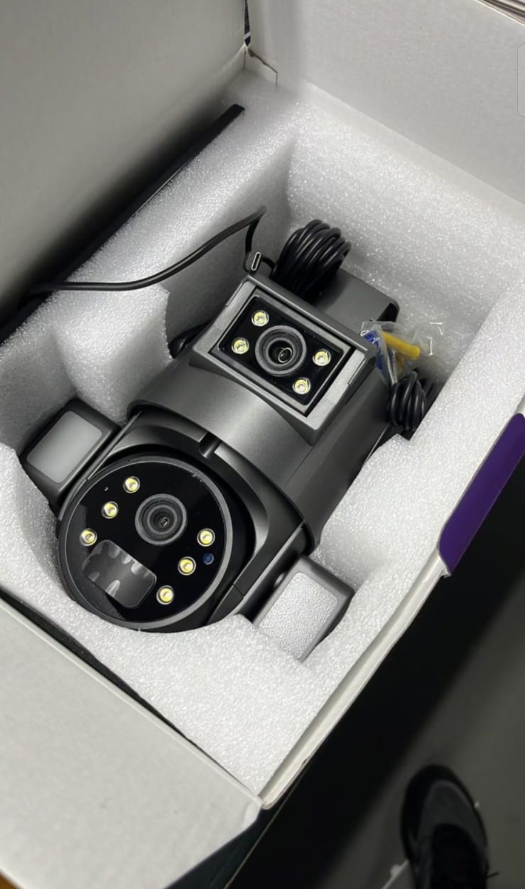 DUAL LEN PTZ ROTATE SOLAR CAMERA