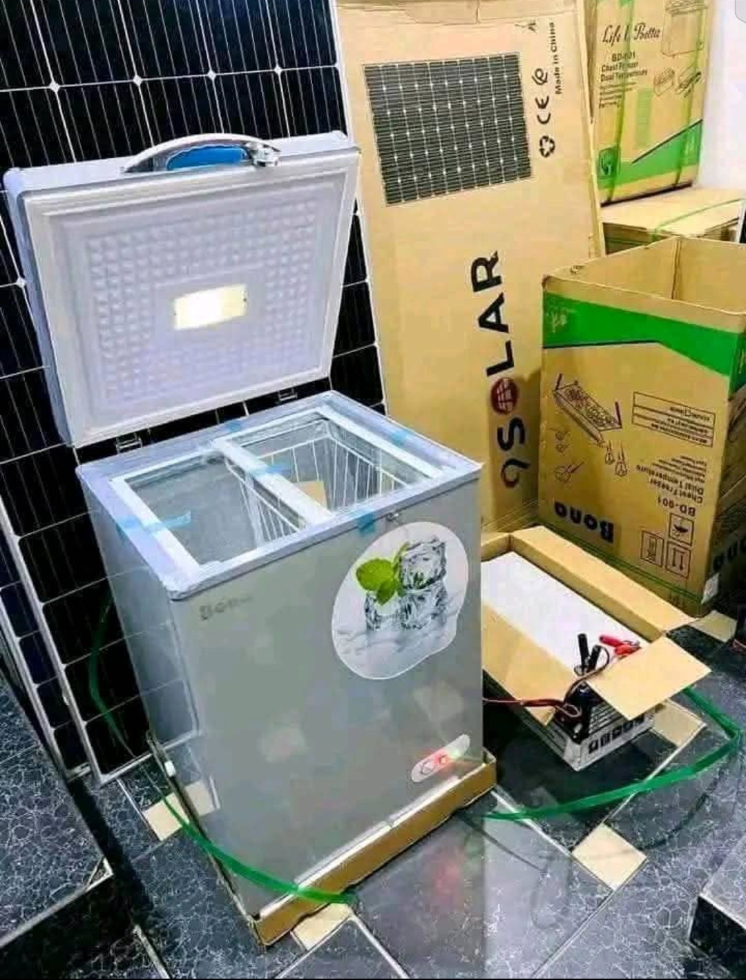 118L Bona Dc AC deep Solar freezer