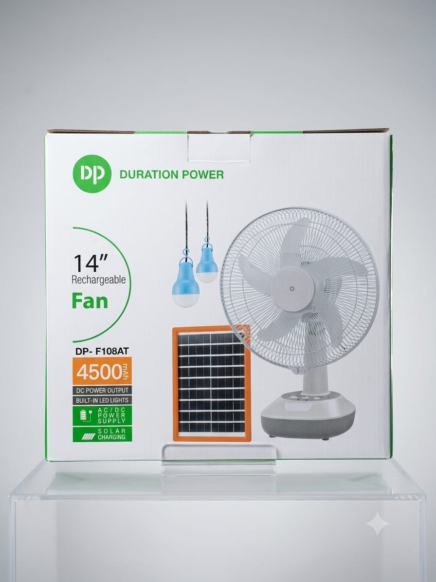 DP 14” Rechargeable Solar Fan